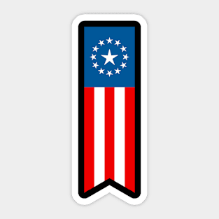 13 Star Patriotic Banner Sticker